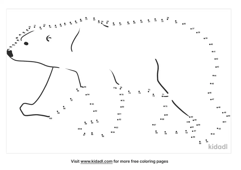 Polar Bear Dot To Dot (Hard)
