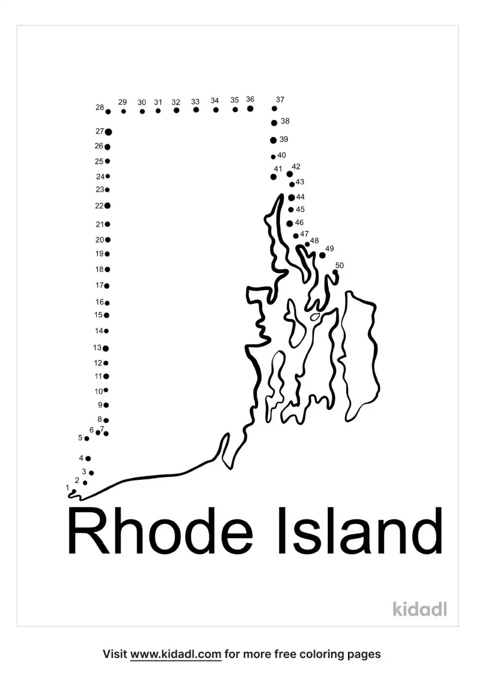 Rhode Island Dot To Dot (Medium)
