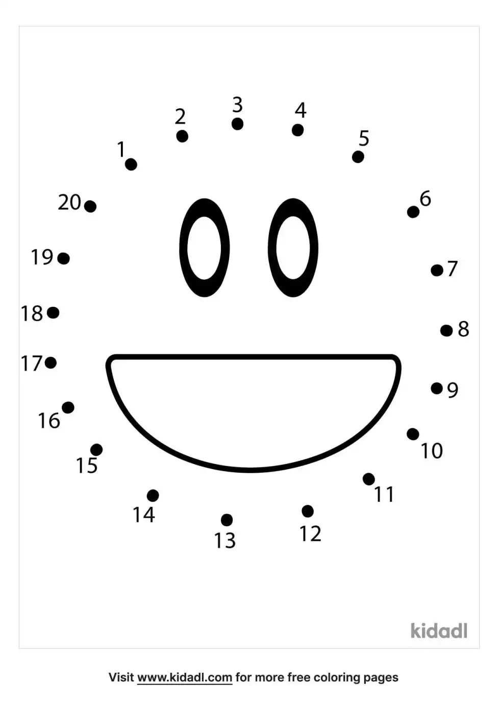 Happy Face Dot To Dot (Easy)