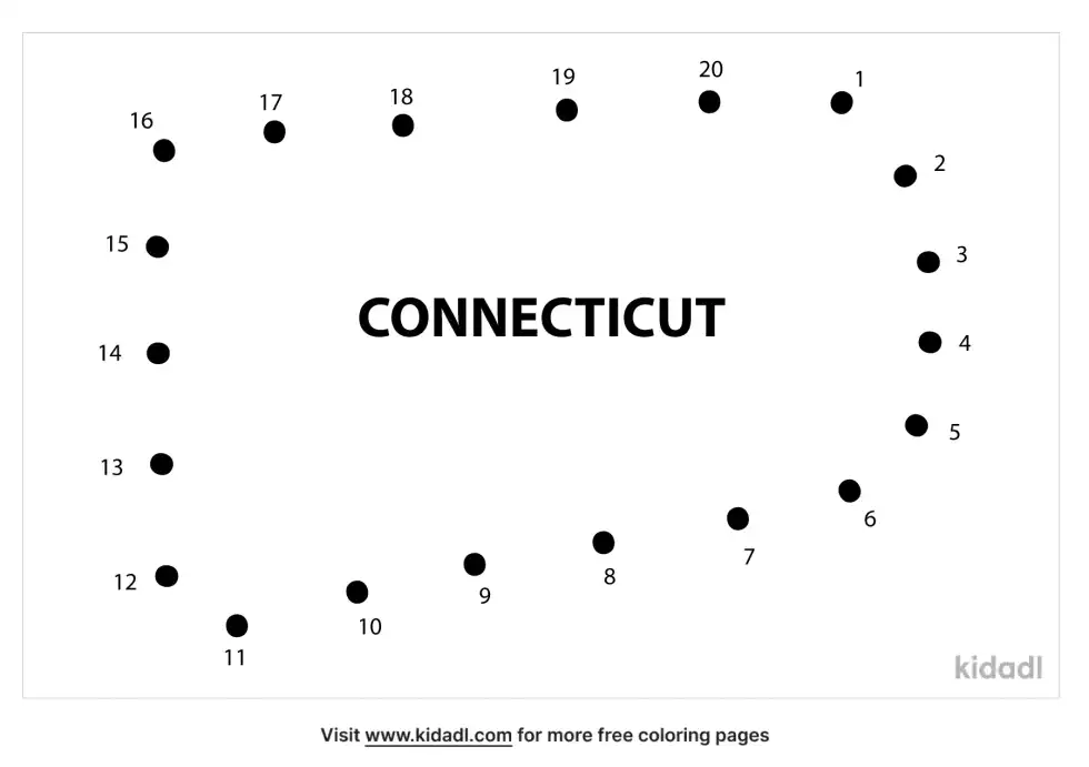 Connecticut Dot To Dot (Easy)