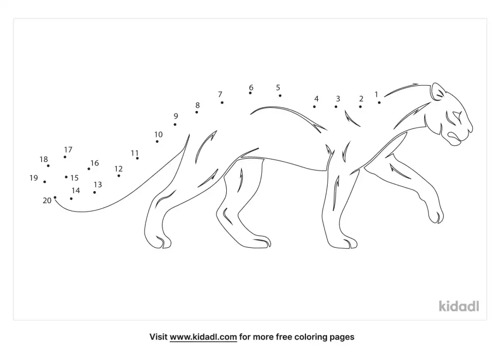 Black Panther Dot To Dot (Easy)