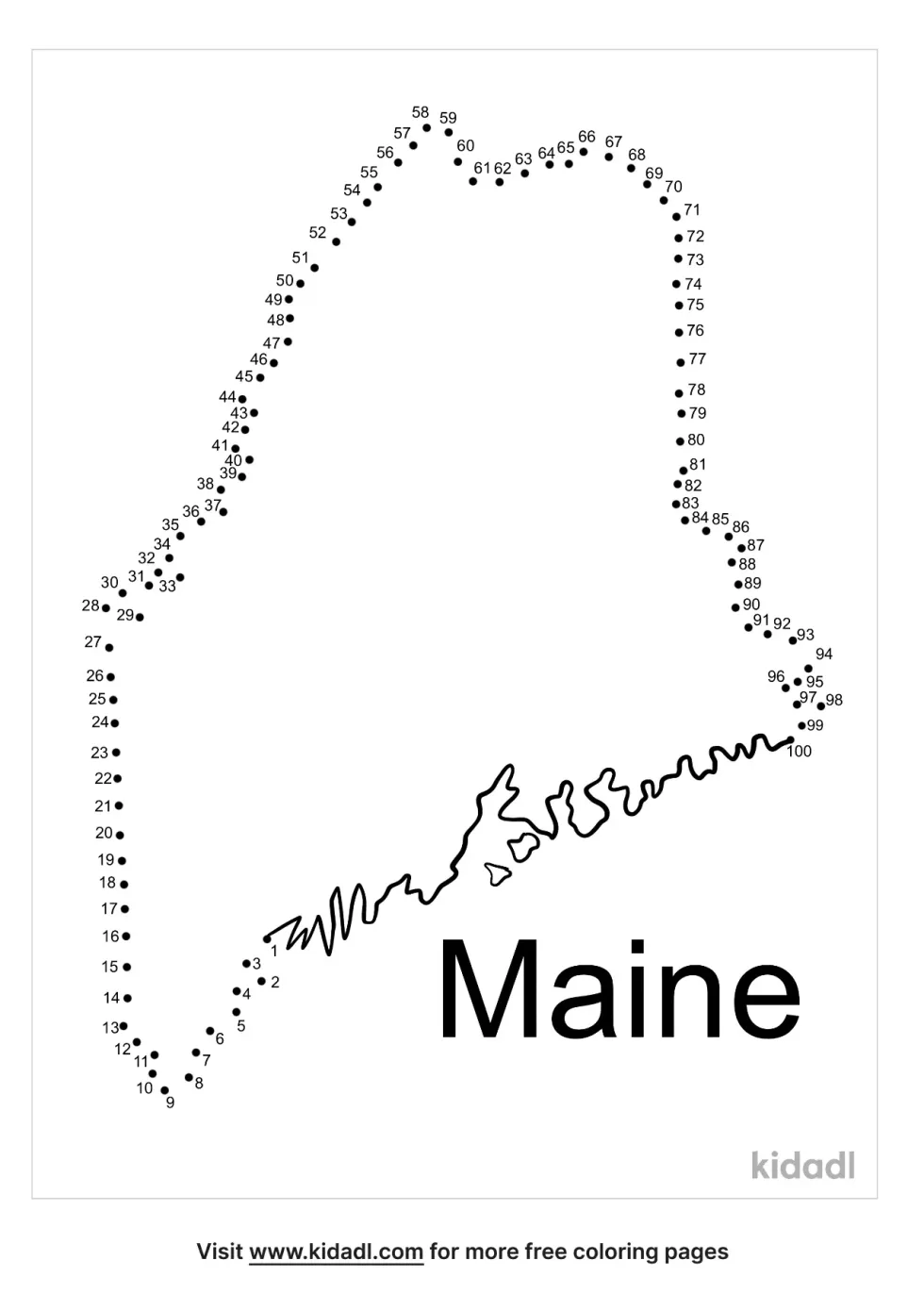 Maine Dot To Dot (Hard)