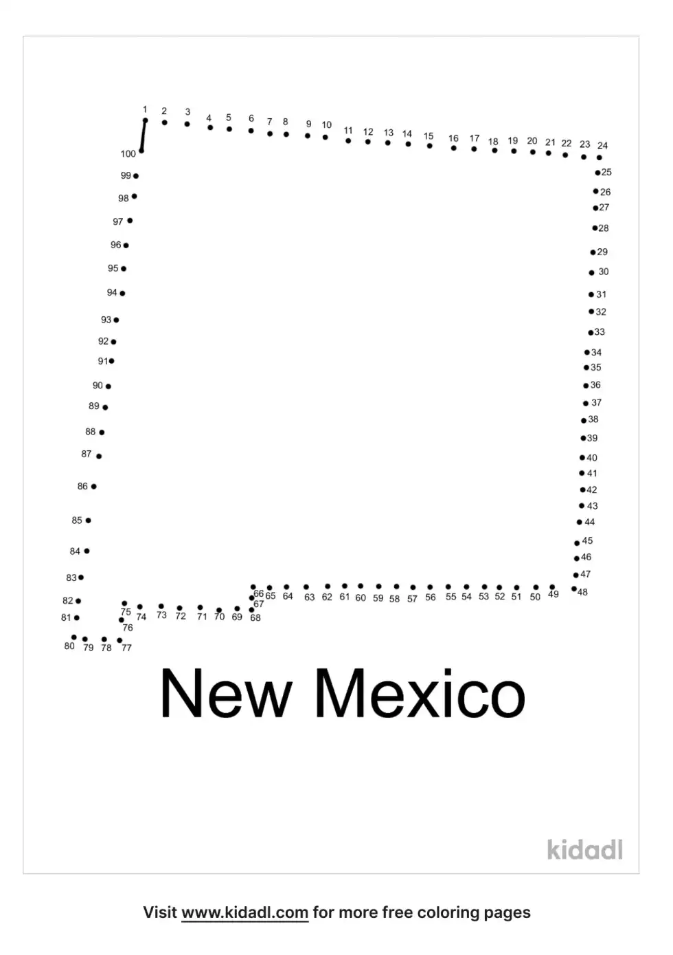 New Mexico Dot To Dot (Hard)