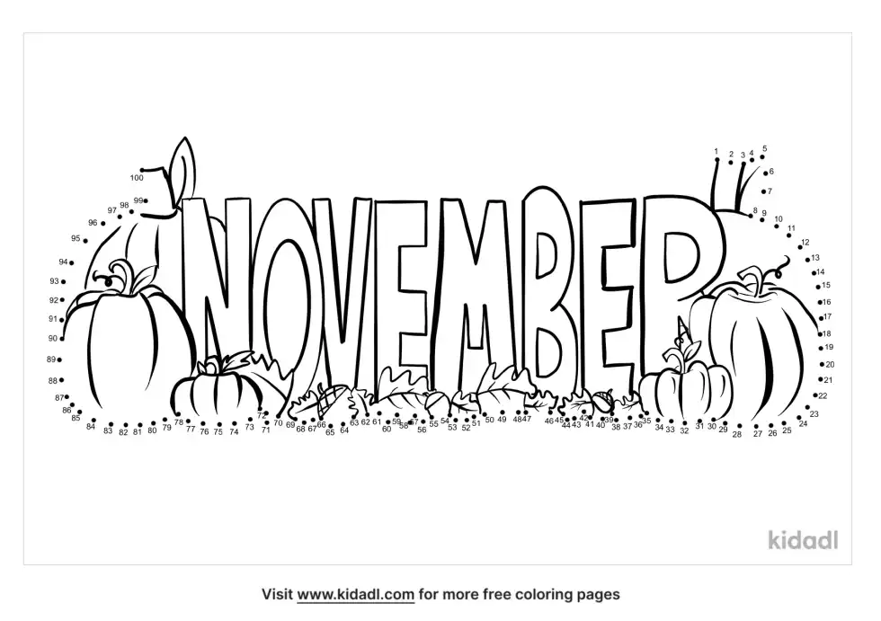 November Dot To Dot (Hard)