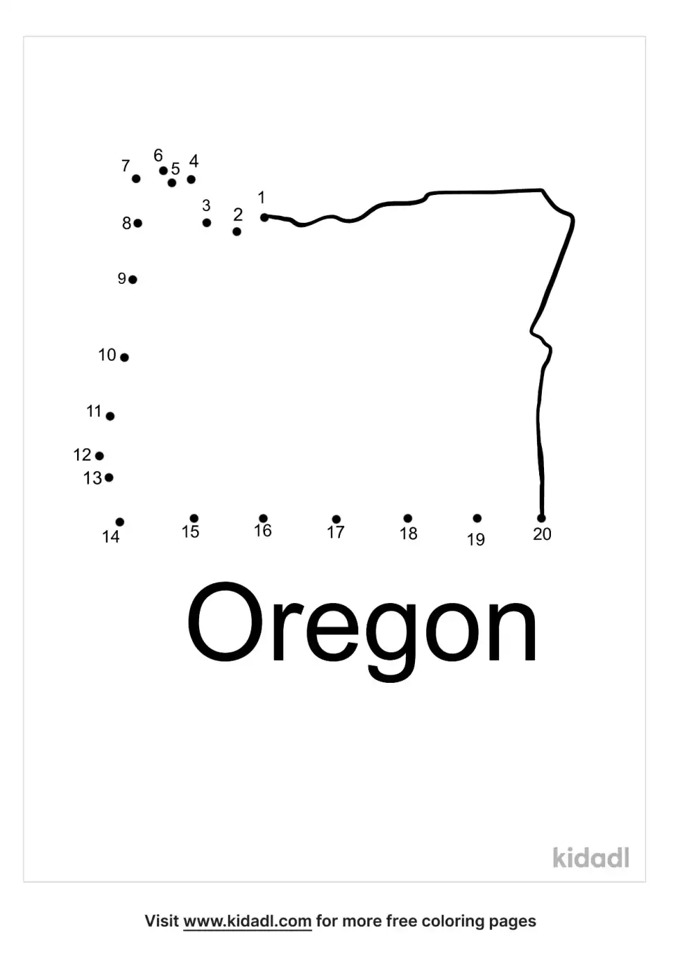 Oregon Dot To Dot (Easy)