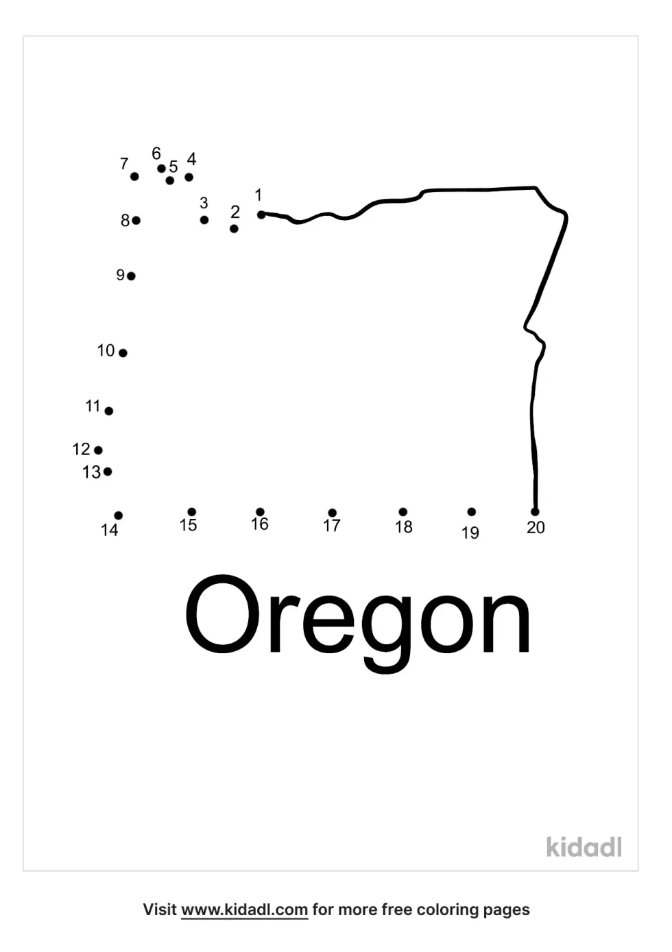 Oregon Dot To Dot (Easy)