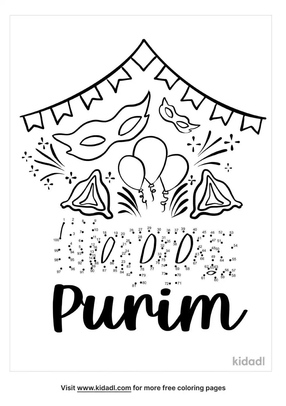 Purim Dot To Dot (Hard)
