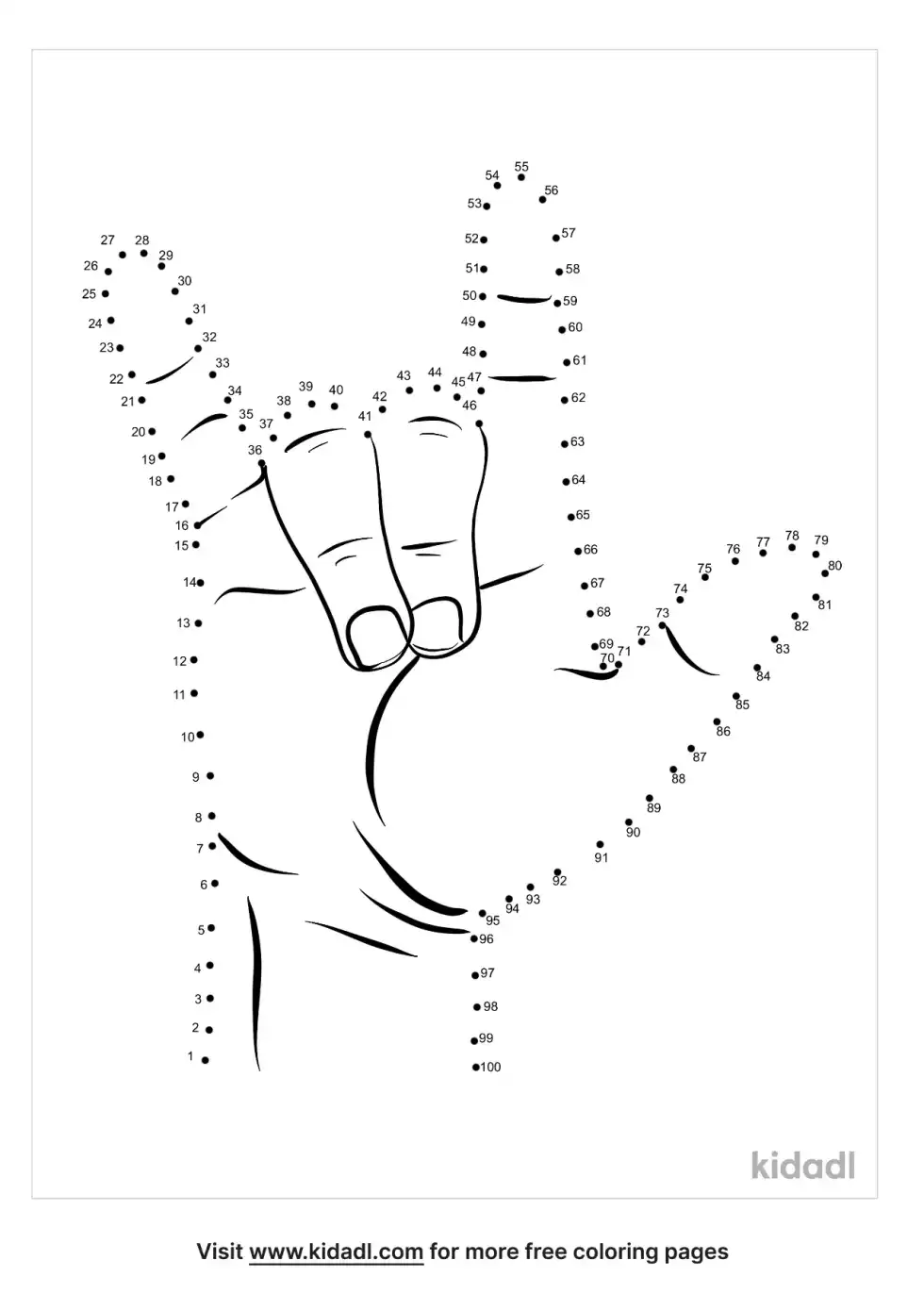 Rock 'n' Roll Hand Dot To Dot (Hard)