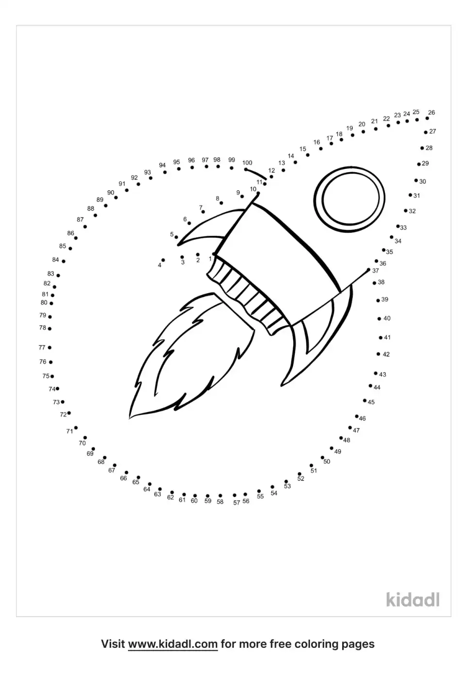 Rocket Moon Dot To Dot (Hard)