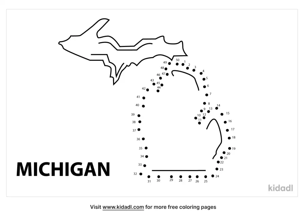 Michigan Dot To Dot (Medium)