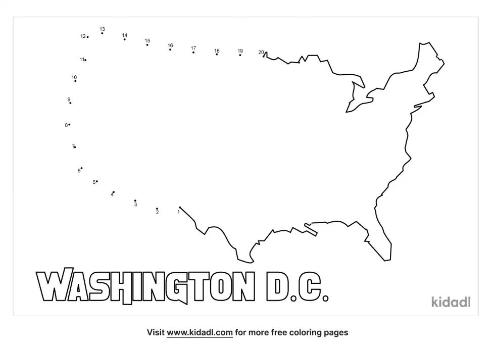 Washington D.C. Dot To Dot (Easy)