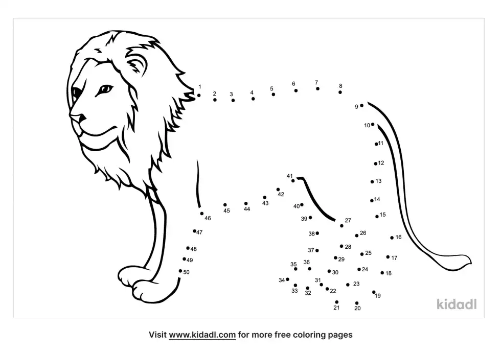 Lion Dot To Dot (Medium)