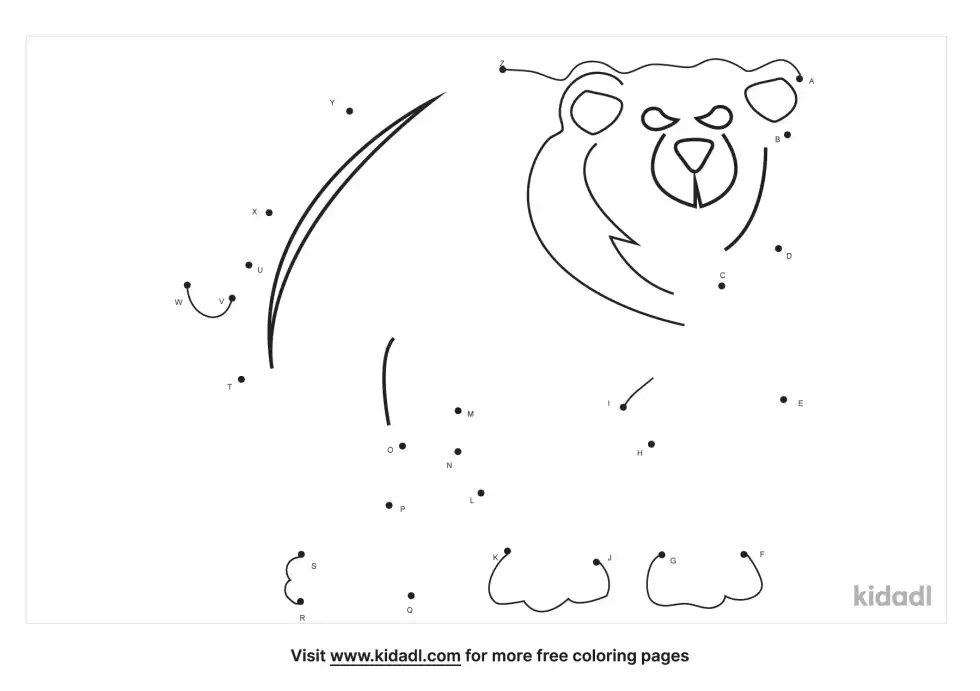 Brown Bear Dot To Dot