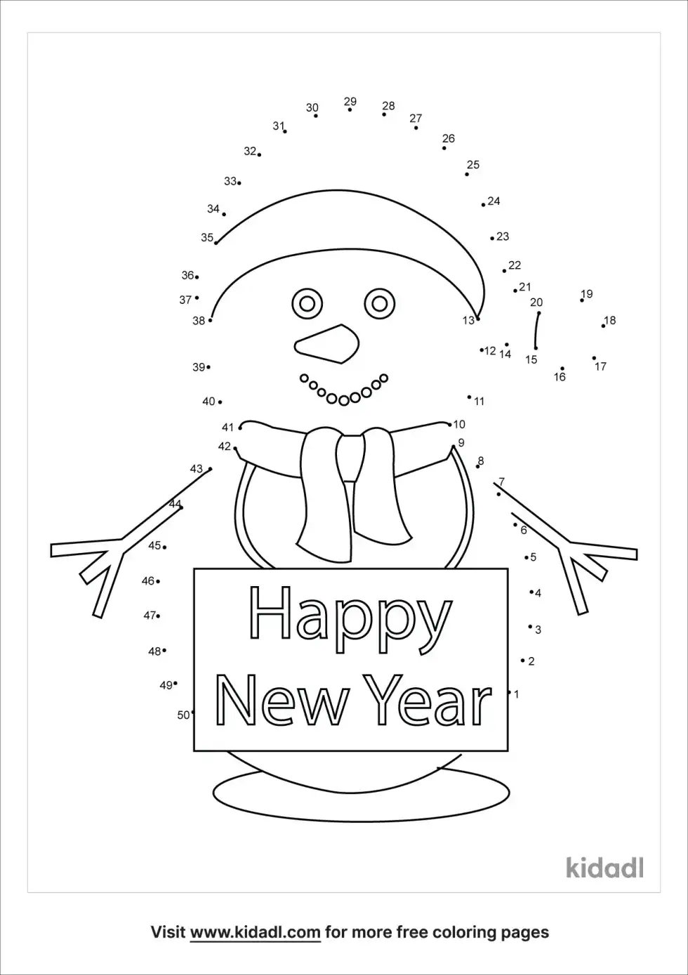 Happy New Year Dot To Dot (Medium)