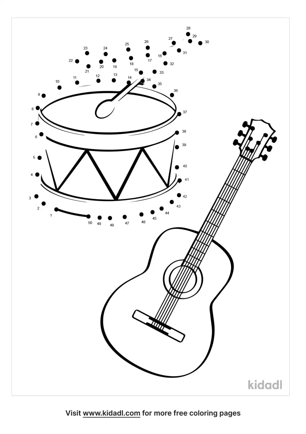Musical Instrument Dot To Dot (Medium)
