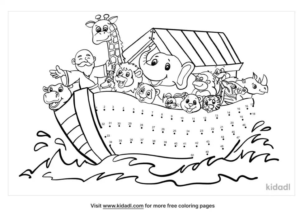 Noah's Ark Dot To Dot (Medium)