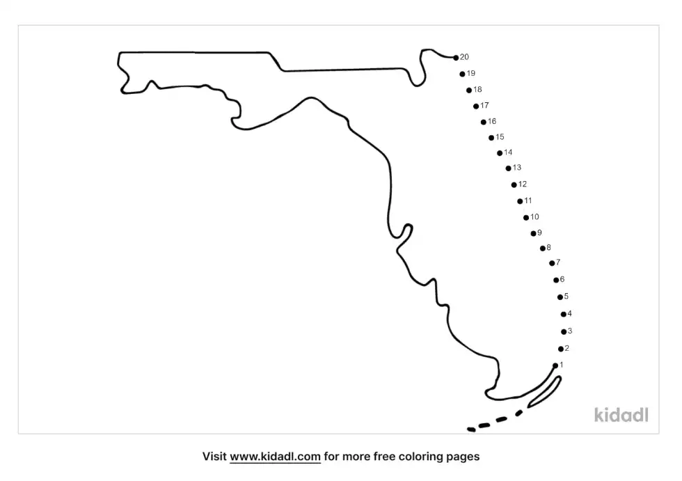 Florida Dot To Dot (Easy)