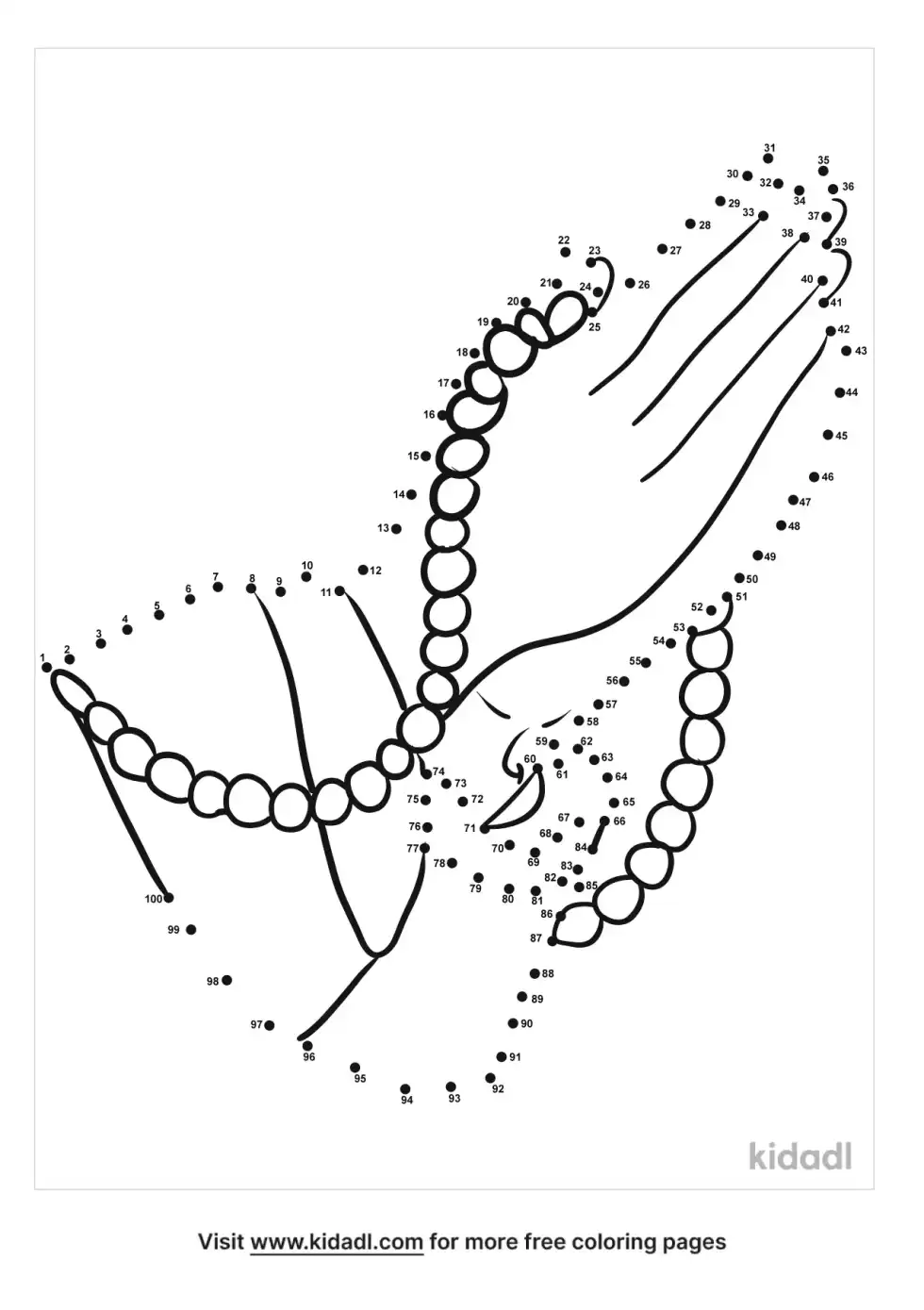 Praying Hands Dot To Dot (Hard)