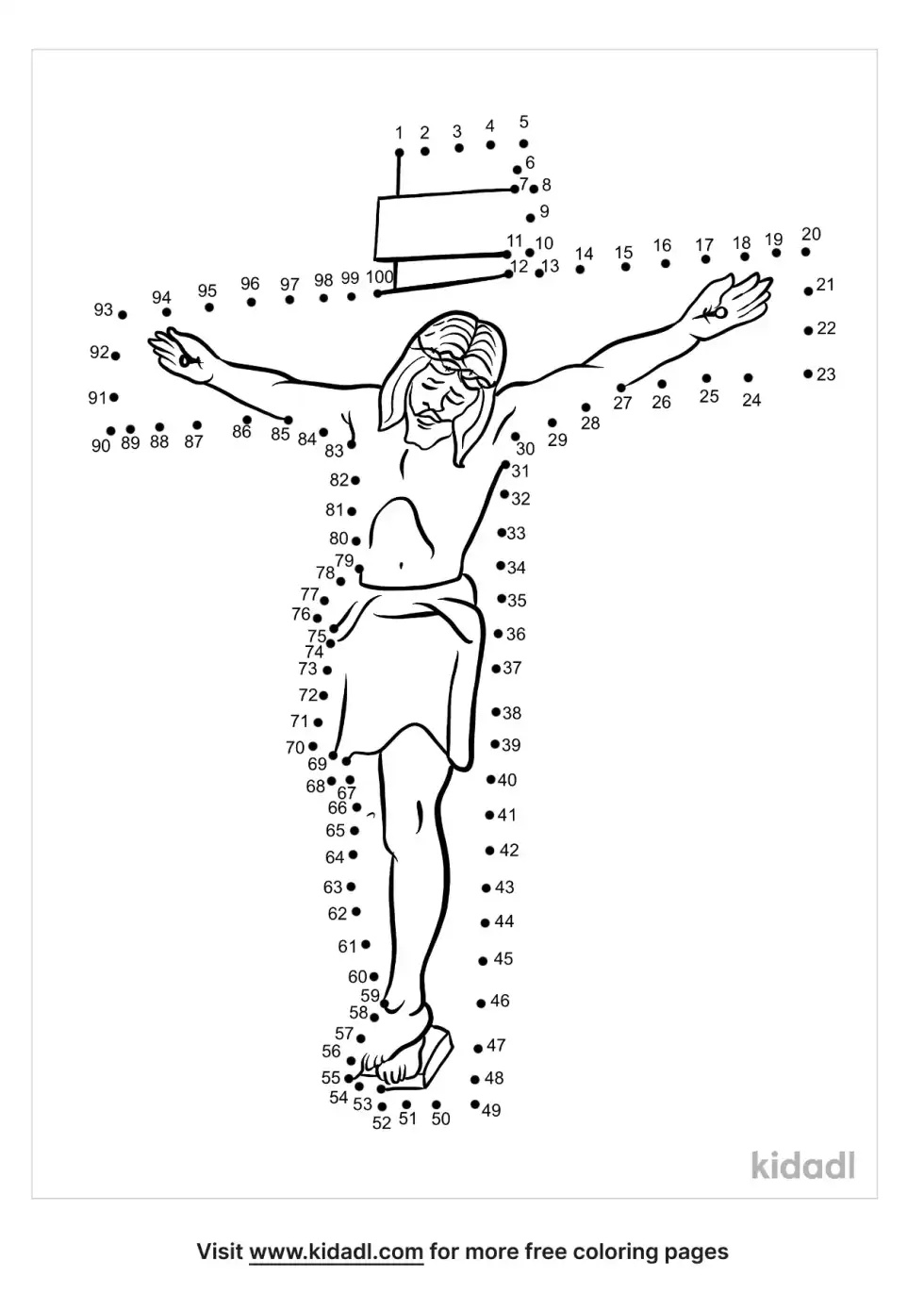 Jesus On The Cross Dot To Dot (Hard)