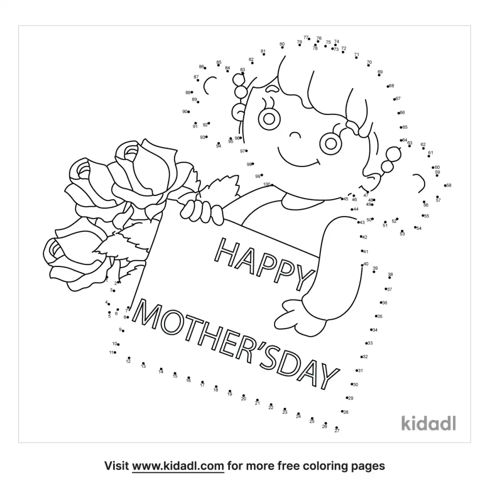 Mother's Day Dot To Dot (Hard)