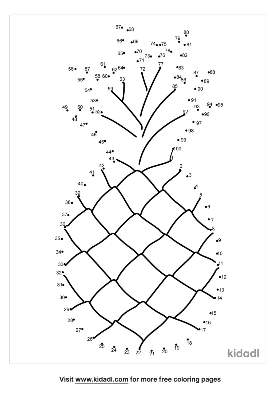 Pineapple Dot To Dot (Hard)