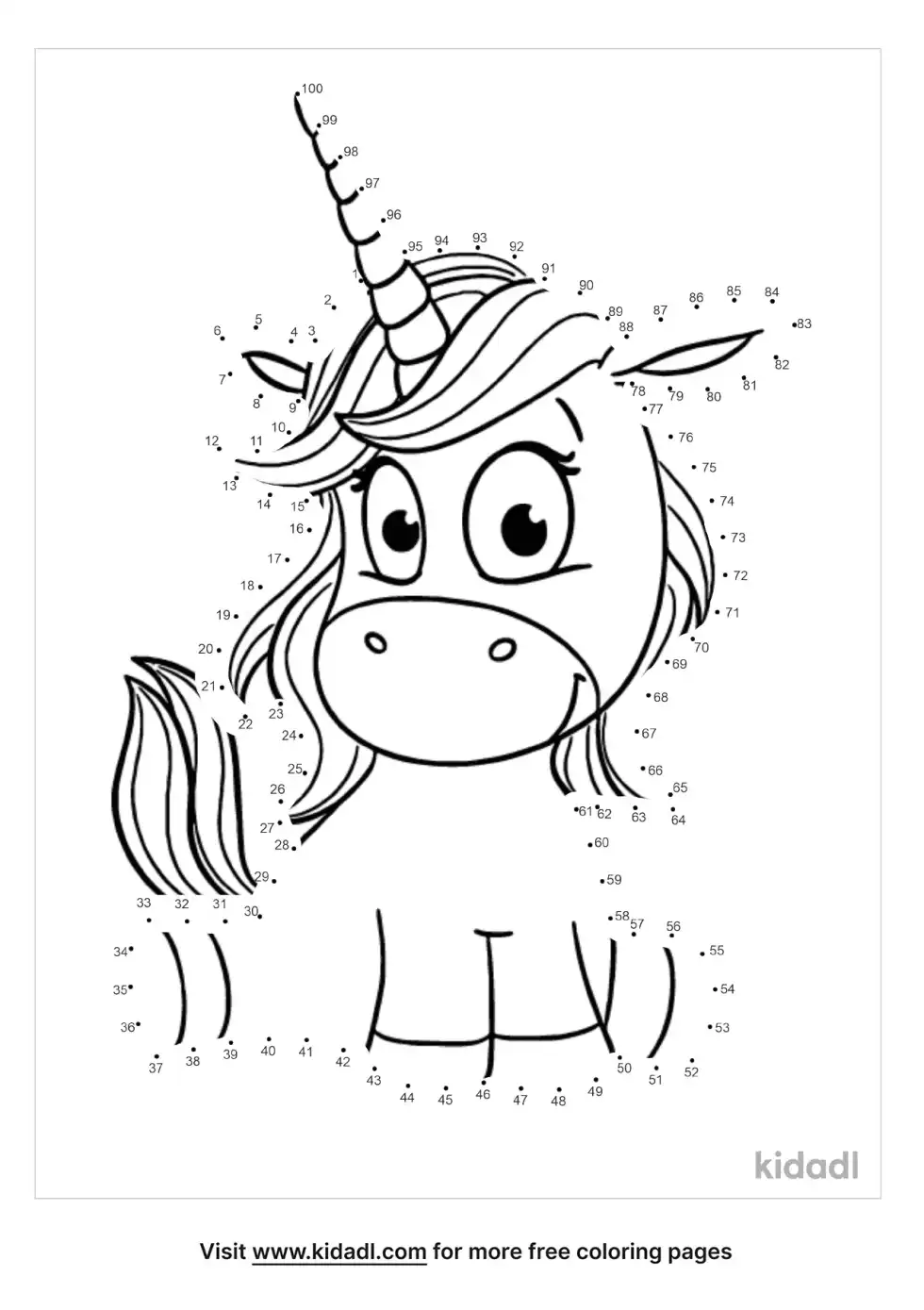 Unicorn Dot To Dot (Hard)