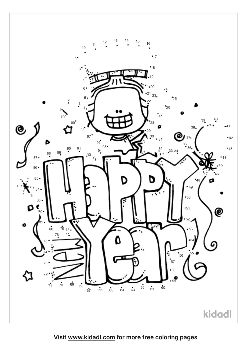 New Year Dot To Dot (Hard)