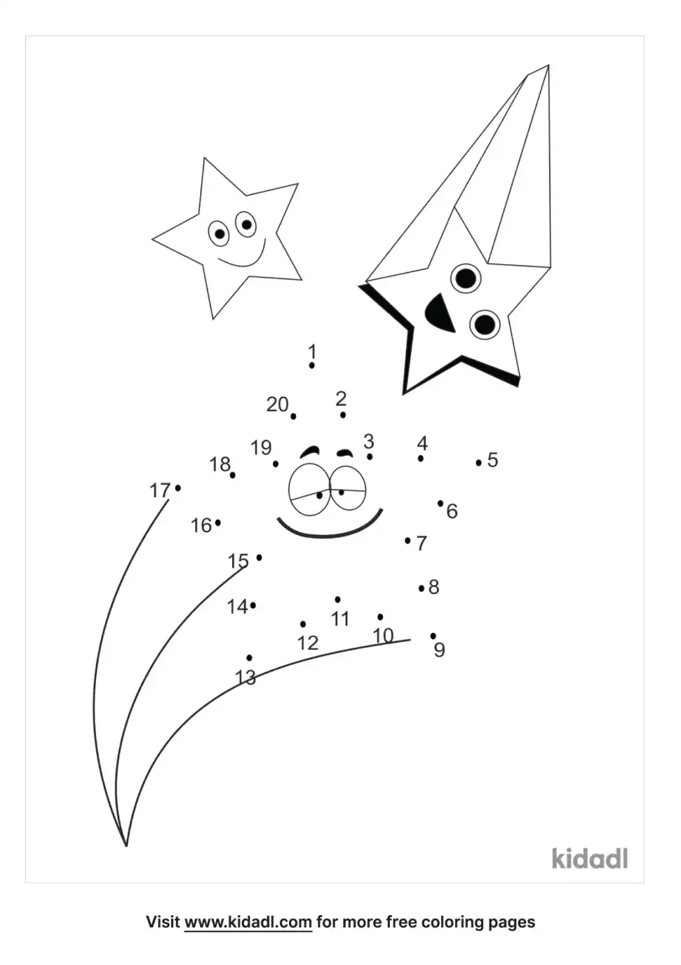 Shooting Star Dot To Dot (Easy)