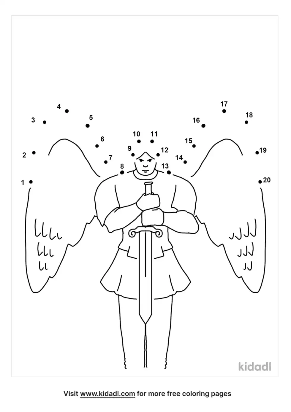 Warrior Angel Dot To Dot (Easy)