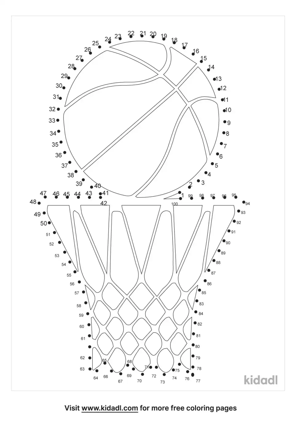 Basketball Dot To Dot (Hard)