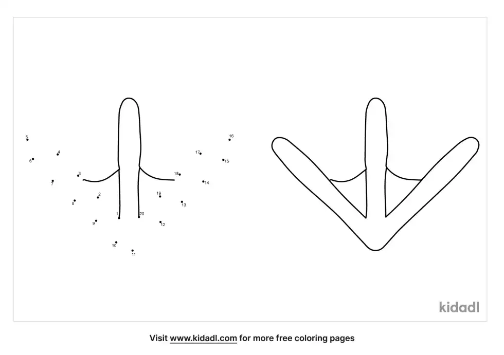 Bird Feet Dot To Dot (Easy)