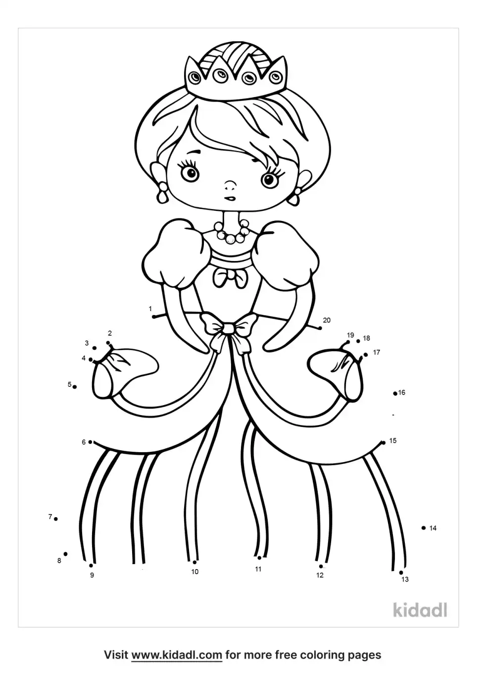 Princess Dot To Dot (Easy)
