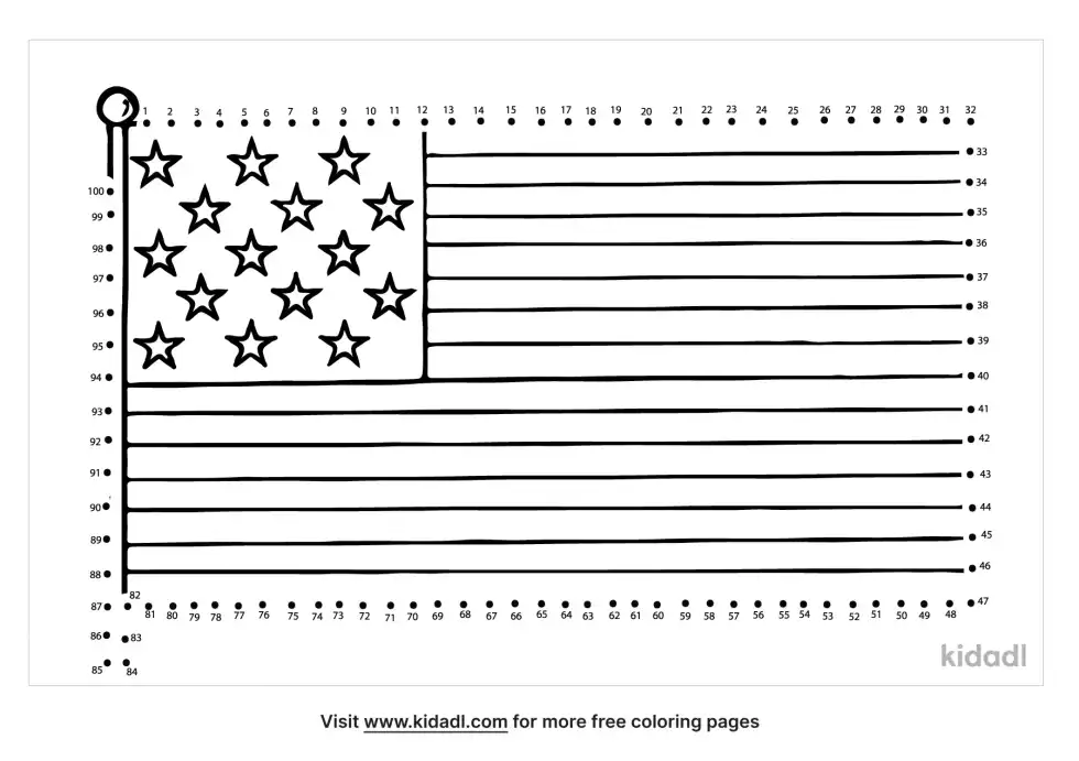 First American Flag Dot To Dot (Hard)