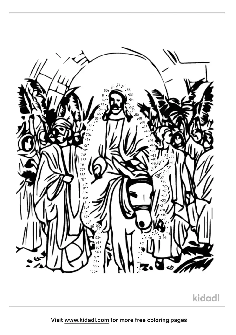 Palm Sunday Dot To Dot (Hard)