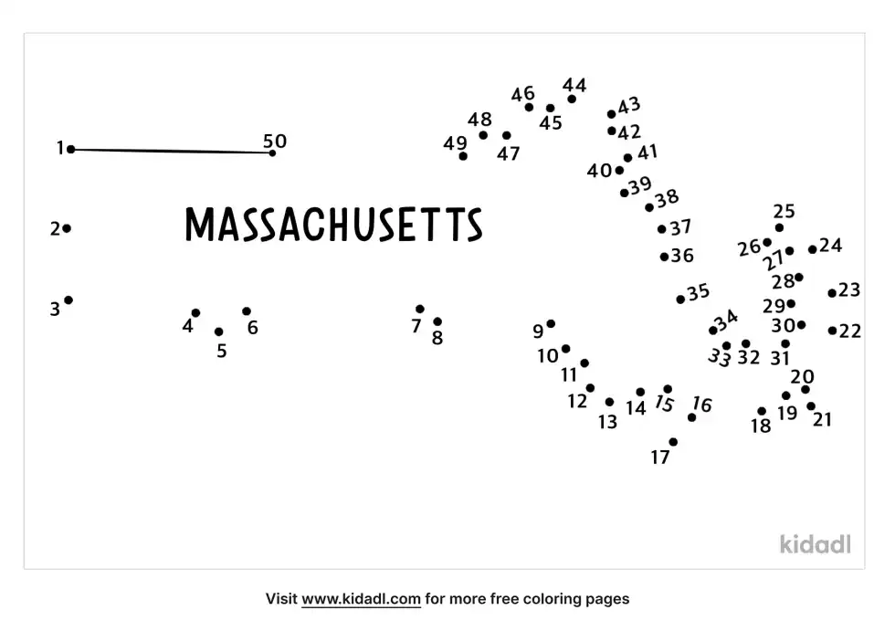 Massachusetts Dot To Dot (Medium)