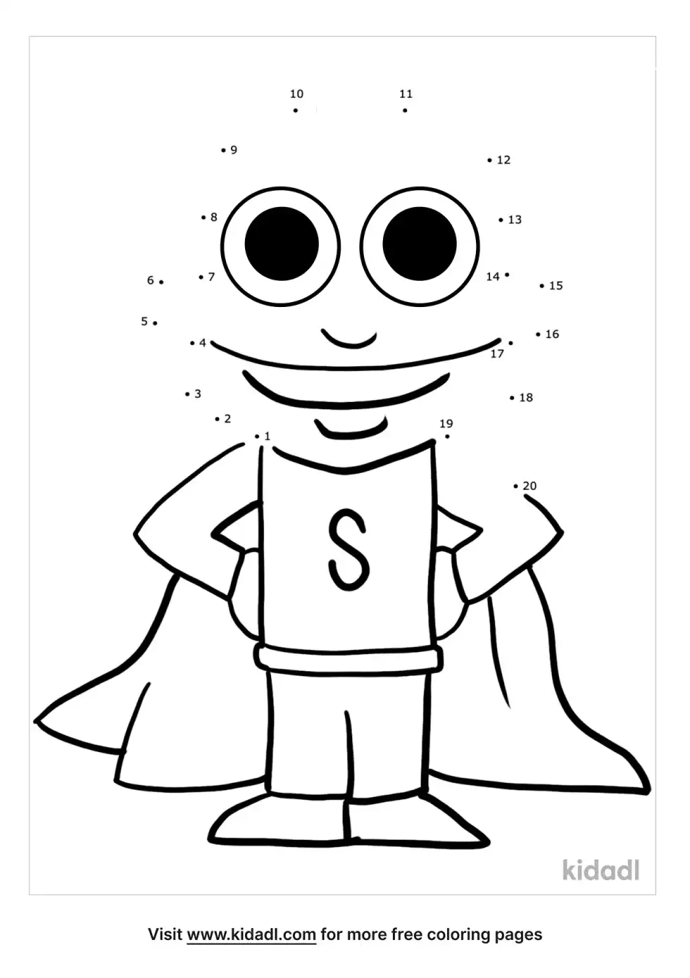 Superhero Dot To Dot (Easy)