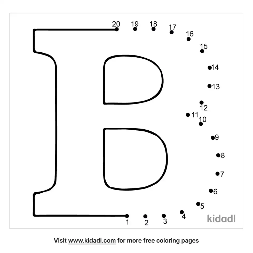 Letter B Dot To Dot (Easy)