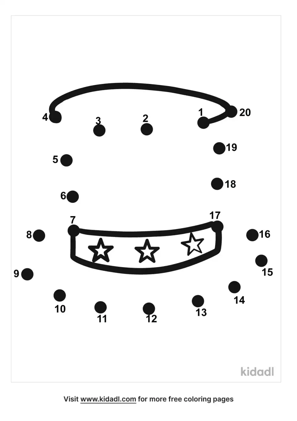 Fourth Of July Dot To Dot (Easy)