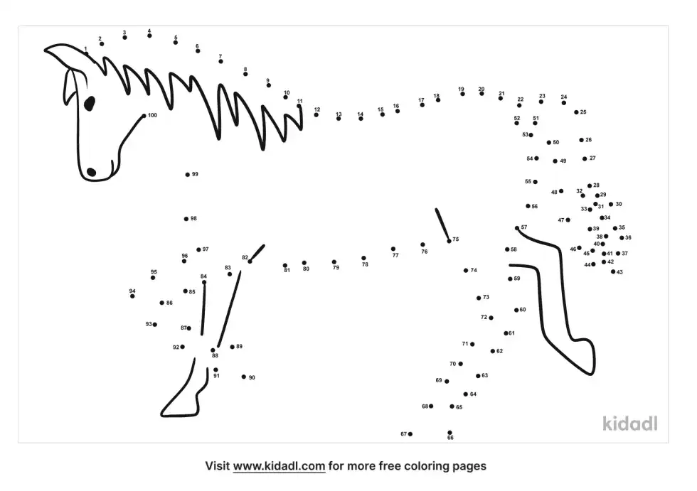 Baby Horse Dot To Dot (Hard)