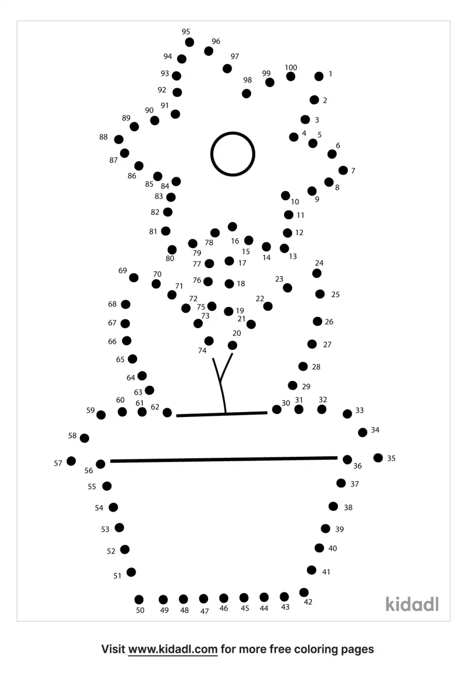 Flower Pot Dot To Dot (Hard)