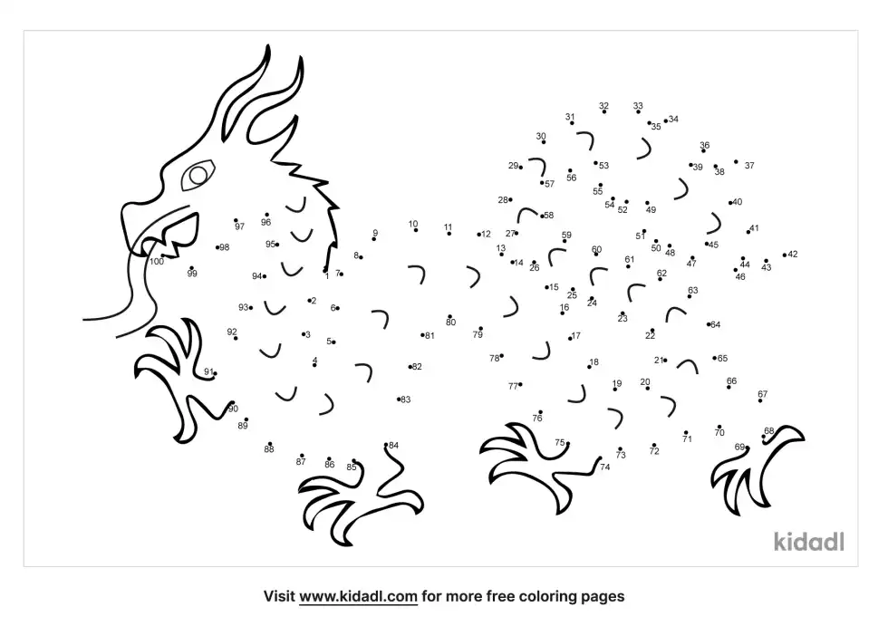 Chinese Dragon Dot To Dot (Hard)