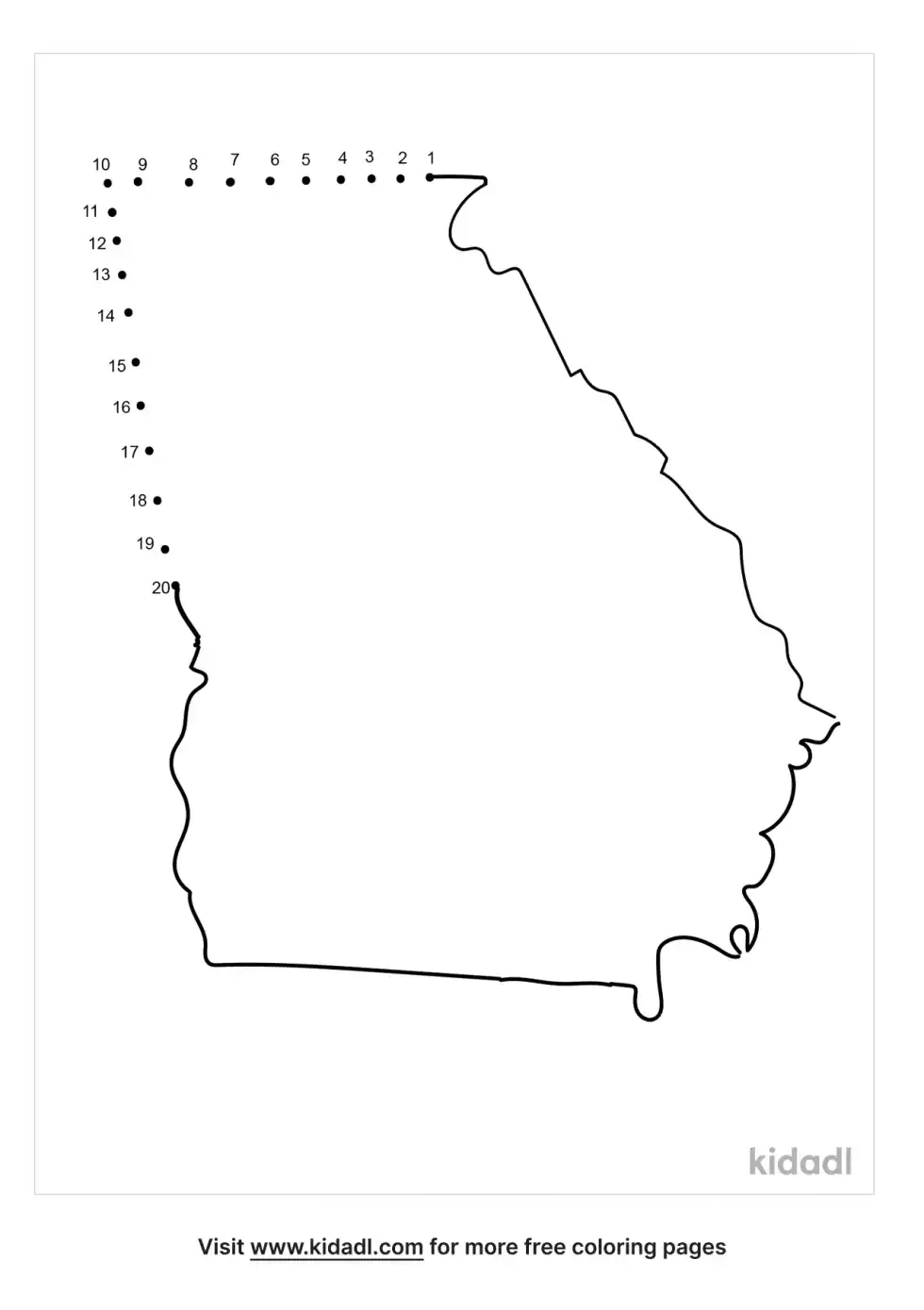 Georgia Dot To Dot (Easy)
