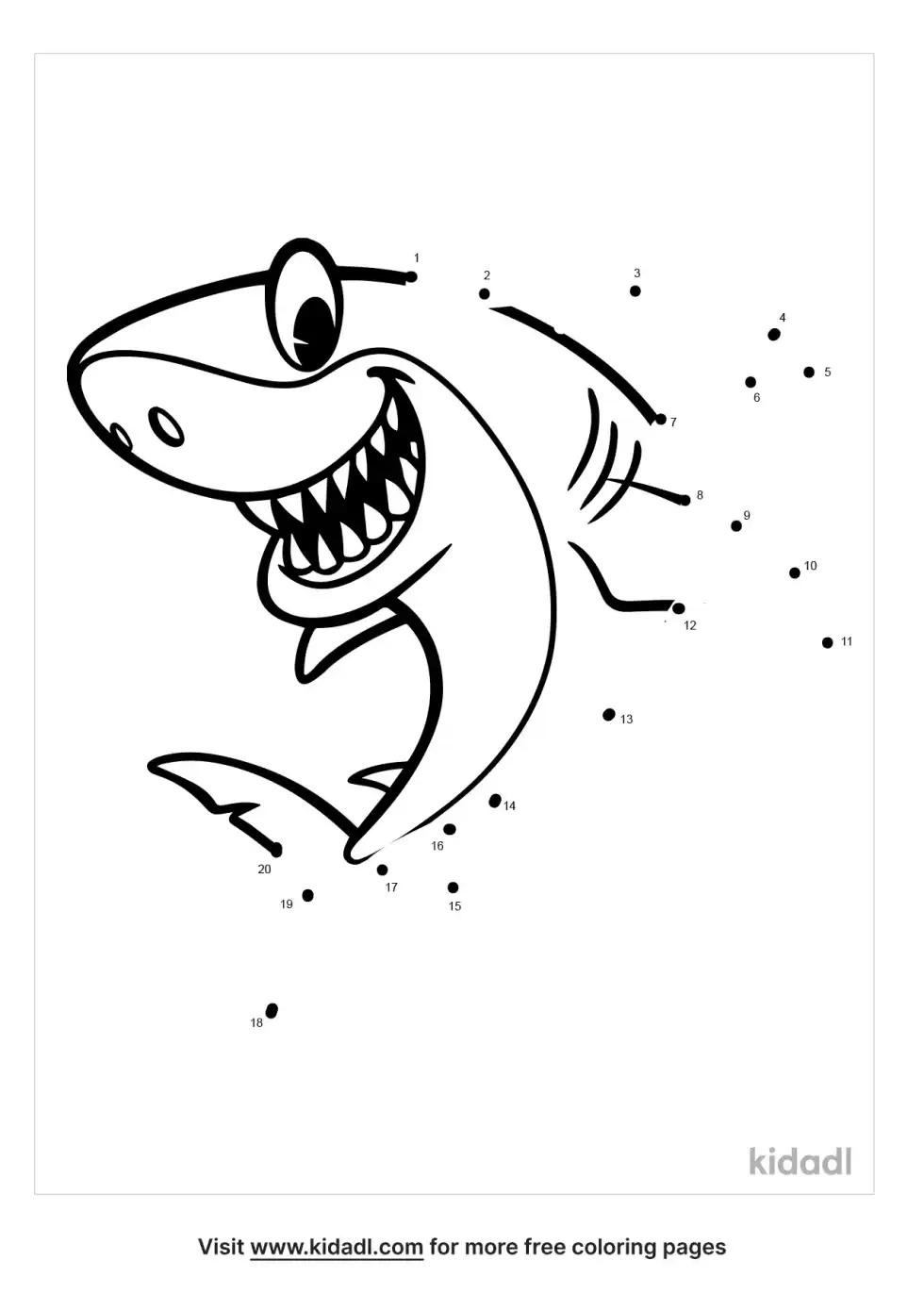 Shark Dot To Dot (Easy)