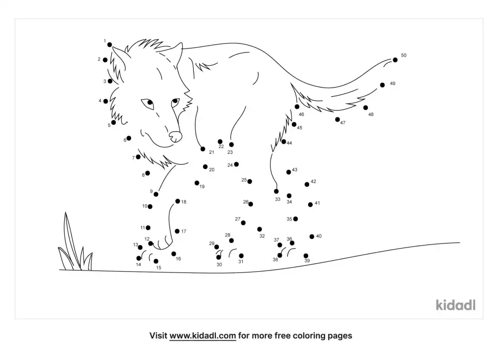 Wolf Dot To Dot (Medium)