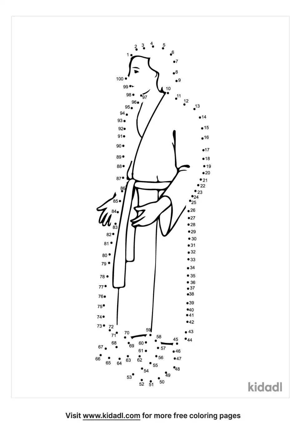 Angel Moroni Dot To Dot (Hard)