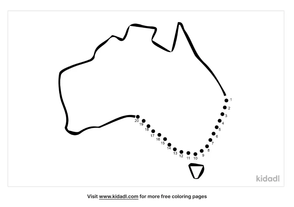 Australia Dot To Dot (Easy)