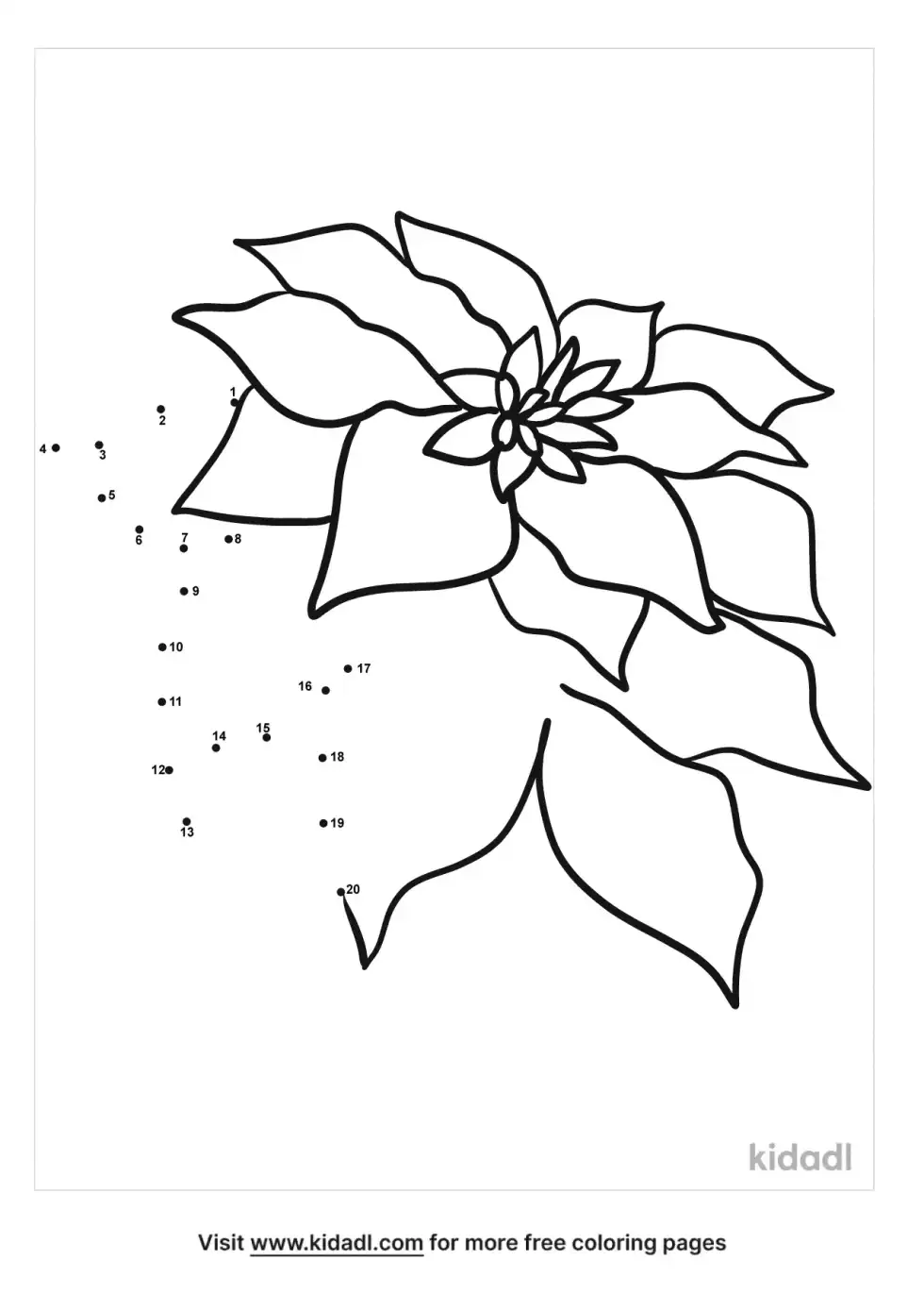 Poinsettia Dot To Dot (Easy)
