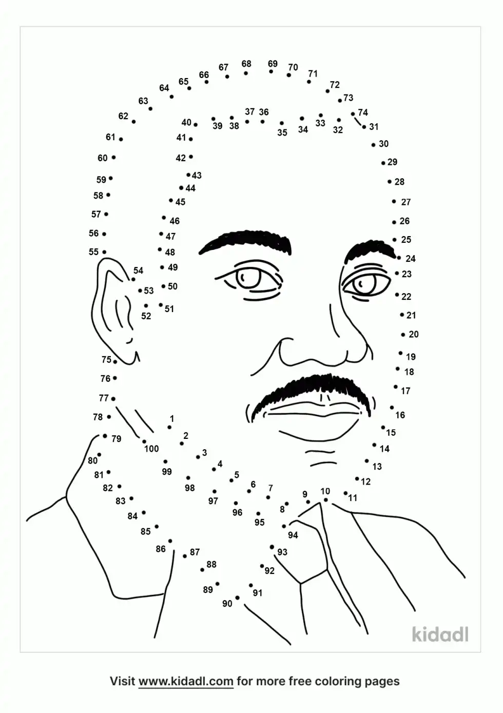 Martin Luther King Jr Dot To Dot (Hard)