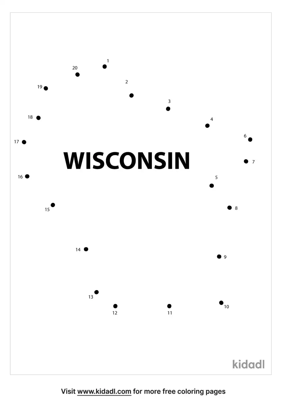 Wisconsin Dot To Dot (Easy)