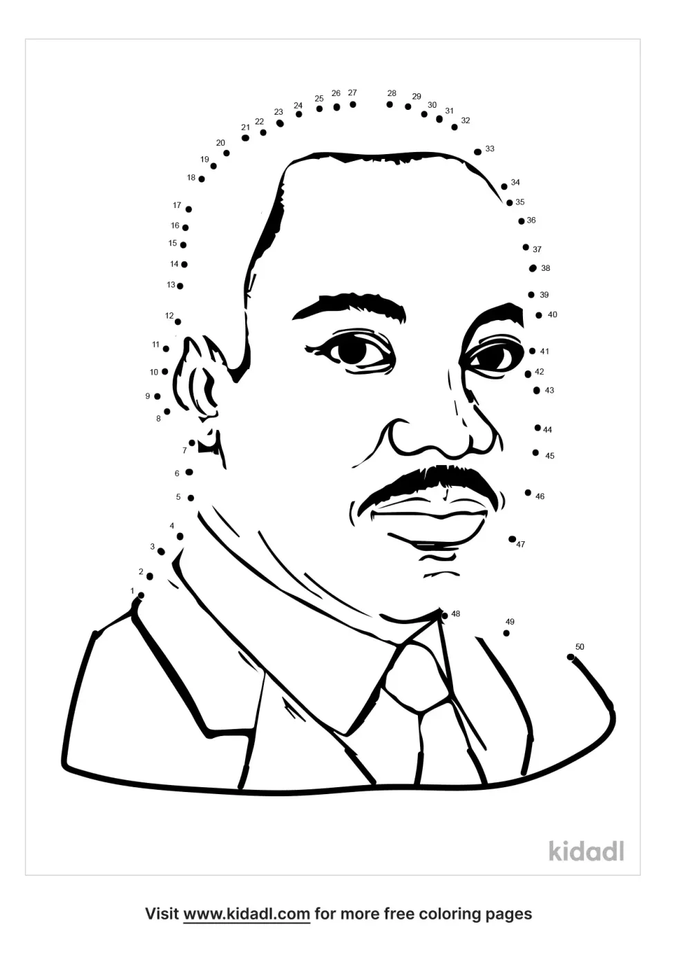Martin Luther King Jr Dot To Dot